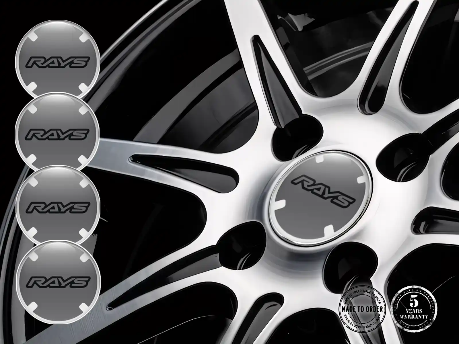 Rays Radaufkleber Logo Hochwertige Epoxy-Edition